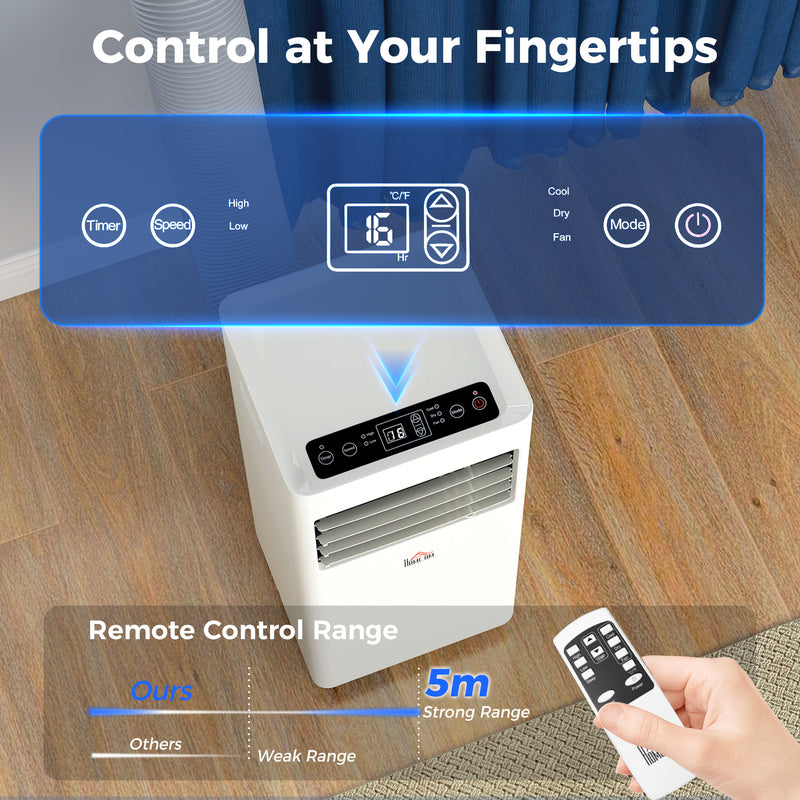 Portable Air Conditioner for Small Rooms with Quiet Cooling and Dehumidifier White