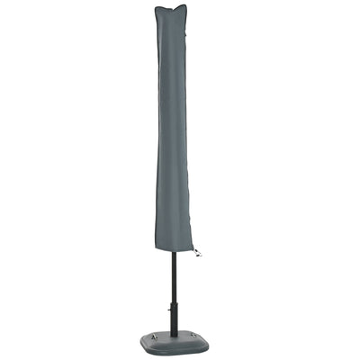 Waterproof Garden Parasol Cover for Year Round Protection Fits Most Outdoor Umbrellas Grey Outsunny