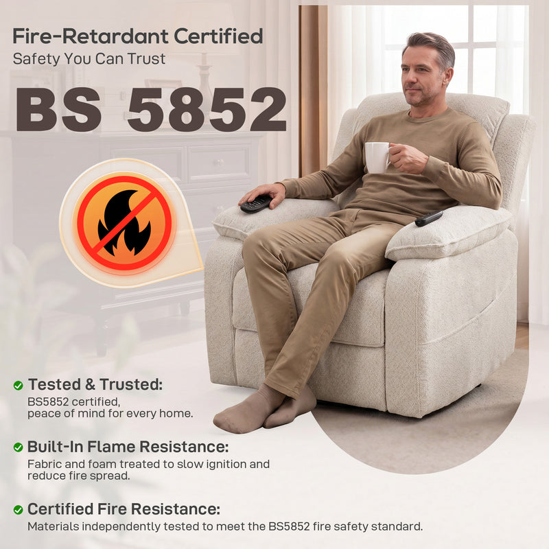 Electric Recliner Armchair with Massage and USB Charging for Relaxation at Home