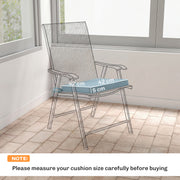 Set of 6 Padded Seat Cushions for Indoor or Outdoor Chairs with Removable Covers Light Grey Outsunny