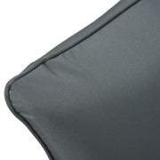 Dark Grey Outdoor Seat and Back Cushion Set Fade Resistant for Rattan or Patio Chairs