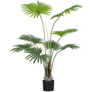145cm Artificial Palm Tree with Lifelike PEVA Leaves Ideal for Home or Office Decor Green