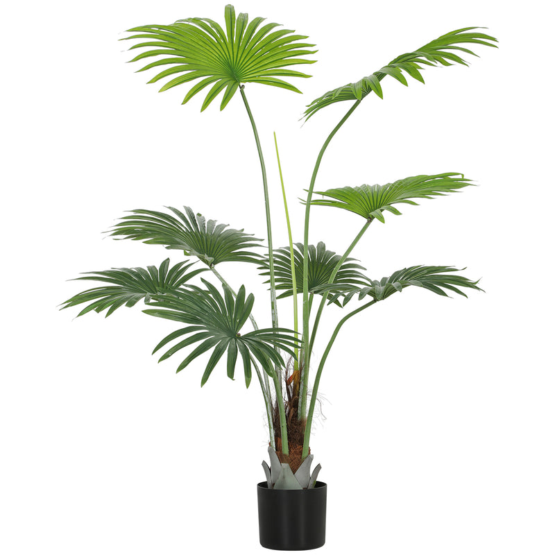 145cm Artificial Palm Tree with Lifelike PEVA Leaves Ideal for Home or Office Decor Green
