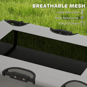 Light Grey Raised Dog Bed with Breathable Mesh for Small to Medium Dogs Indoors Outdoors AOSOM