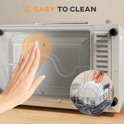 9L Mini Electric Oven With Adjustable Timer and Grill Function Ideal for Small Kitchens Cream