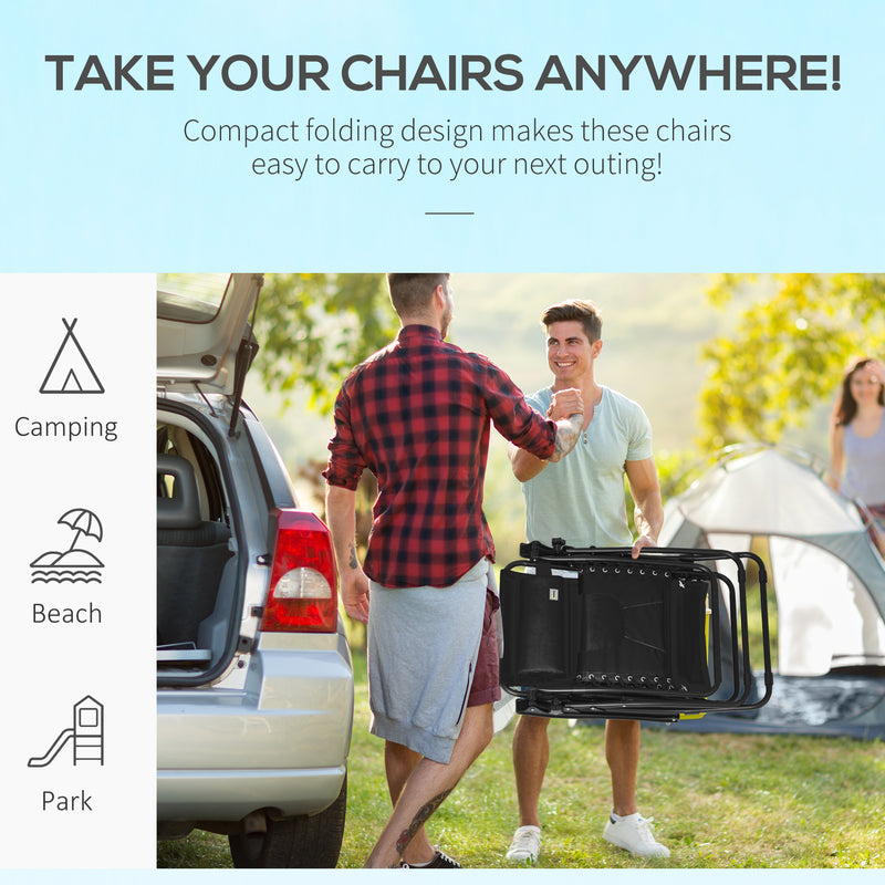 Black Zero Gravity Reclining Outdoor Lounger Chair with Padded Seat and Cup Holder by Outsunny