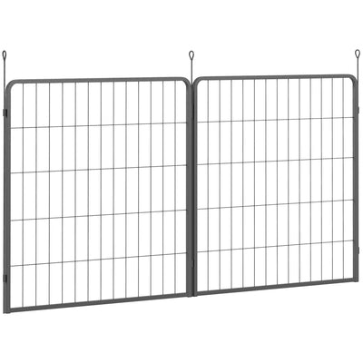 2 Piece Dog Pen Expansion Pack with 3 Connecting Stakes for 80cm High Pet Playpen by PawHut
