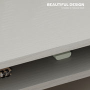 Compact Computer Desk With Storage Shelf For Home Office Or Study Room, Grey