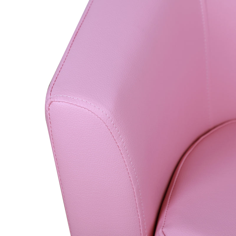 Kids Toddler Armchair With Footstool Thick Padded Seat For Reading And Play, Pink