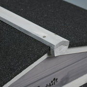 Wooden Rabbit Hutch With Run and Slide Out Tray for Guinea Pigs on Wheels Grey