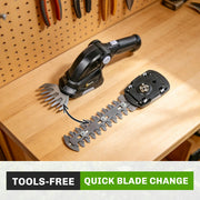 Cordless Hedge Trimmer and Grass Shear for Easy Garden Maintenance Black AOSOM