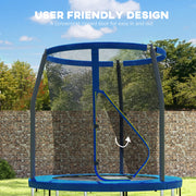SPORTNOW 6ft Trampoline with Safety Enclosure Net, Steel Frame Outdoor Trampoline, with Edge, Safety Cover AOSOM