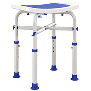 White Adjustable Aluminium Shower and Bath Stool 44-51.5 cm by HOMCOM