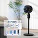 Powerful 12 Inch Pedestal Fan with 3 Speeds and Oscillating Function for Home and Office by HOMCOM