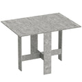 Folding Dining Table for Small Spaces with Flexible Console Design Grey AOSOM