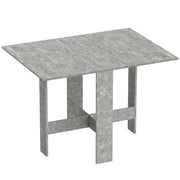Folding Dining Table for Small Spaces with Flexible Console Design Grey AOSOM