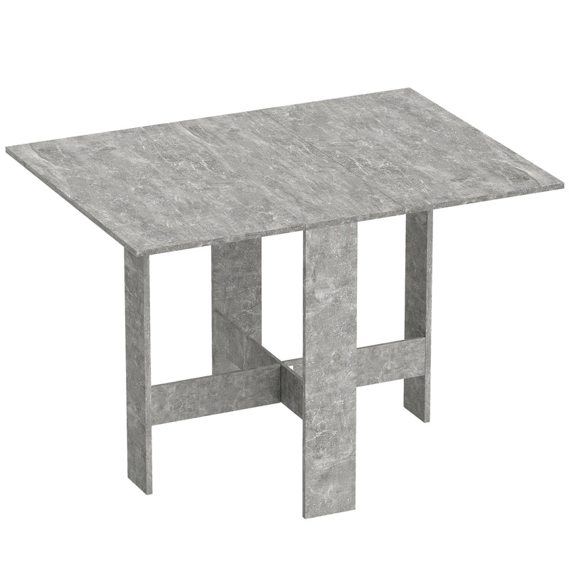 Folding Dining Table for Small Spaces with Flexible Console Design Grey AOSOM