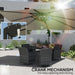 Grey Cantilever Parasol 3.7 x 2.7m With 360 Rotation Tilt UPF50 Sun Shade by Outsunny
