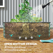 Set of Two Green Steel Garden Planters 181 x 93cm by Outsunny