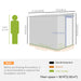 7x5ft Galvanised Metal Garden Storage Shed With Sliding Door Dark Grey by Outsunny