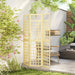 3 Panel Wooden Garden Privacy Screen Foldable Freestanding Outdoor Trellis by Outsunny