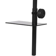 Adjustable Reptile Lamp Stand with Hook and Stable Base for Terrariums Black AOSOM