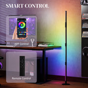 LED Colour Changing Corner Floor Lamp with RGB Music Sync and Remote Control by HOMCOM