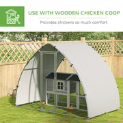Large Outdoor Chicken Coop with Weatherproof Cover for 4 to 6 Hens and Ducks PawHut