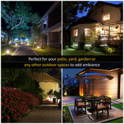 1.9M Black Solar Garden Lamp Post With LED Bulb For Patio Pathway And Walkway Use