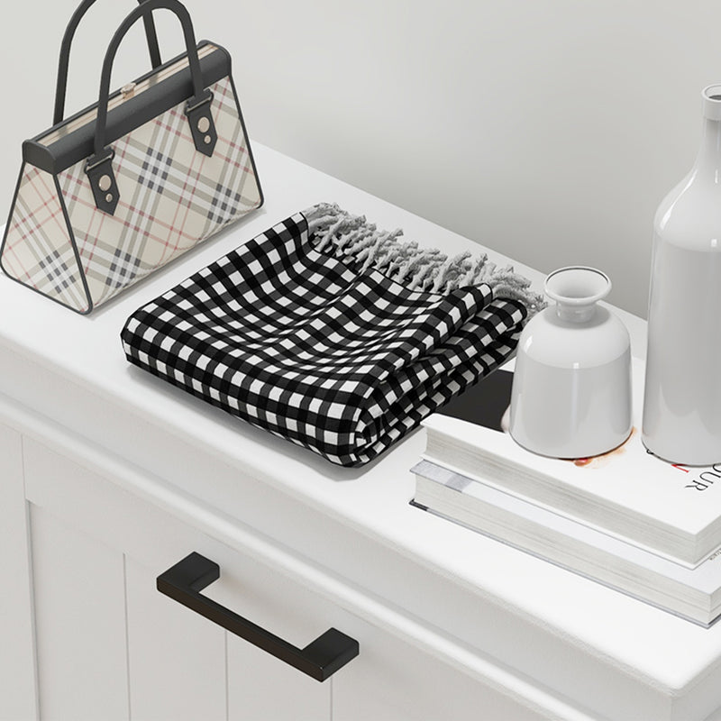 Three Drawer Shoe Storage Cabinet Holds 15 Pairs Space Saving Hallway Unit White