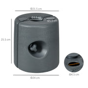 Outsunny HDPE Tent Weights Set of 4, Canopy Weights, Fill with Water or Sand, 48KG Outsunny