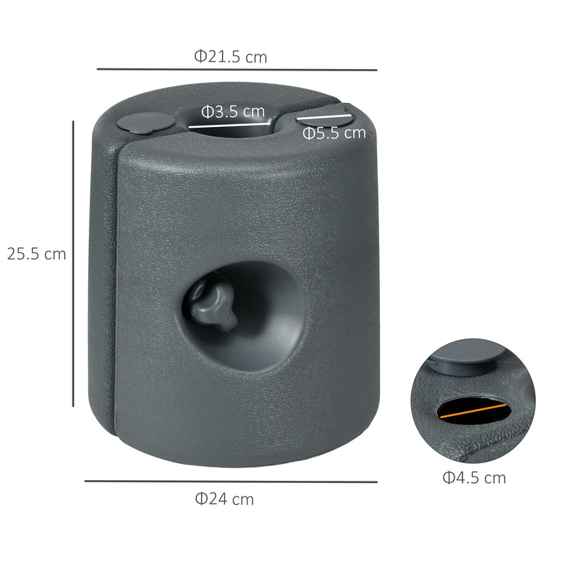 Outsunny HDPE Tent Weights Set of 4, Canopy Weights, Fill with Water or Sand, 48KG Outsunny