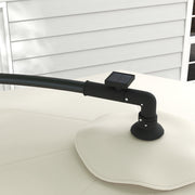 Beige 3m Cantilever Garden Parasol With Solar LED Lights For Shaded Outdoor Relaxing