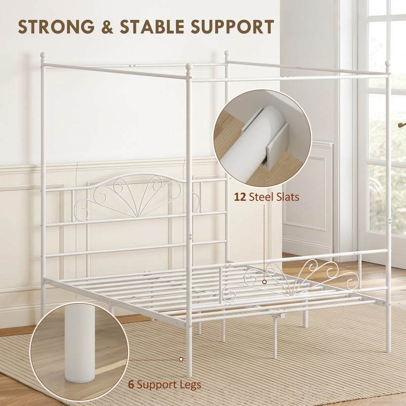 Close-up showing the 12 steel slats and 6 support legs