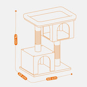 Line dimensions diagram: cat tree 60 cm wide, 39 cm deep and 74 cm tall