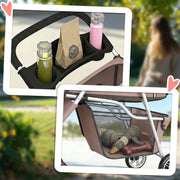 Dog Stroller for Small Dogs with Foldable Frame and Mesh Canopy for Easy Walks Coffee Pawhut