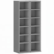 Pair of CD towers in a smooth matte finish, angled studio view