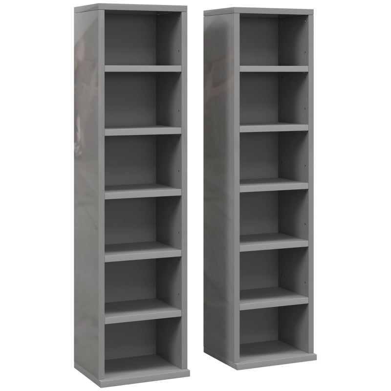 Two CD towers standing apart, showing the high gloss side panels