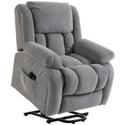 Recliner Armchair with Electric Lift Massage and Heat for Easy Relaxation Light Grey AOSOM