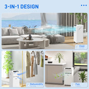 9000 BTU Portable Air Conditioner with Dehumidifier and Fan Cools Rooms up to 28m²