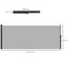 Light Grey 400 x 160cm Retractable Side Awning Privacy Screen for Garden or Patio by Outsunny