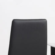 Set of 4 Black Faux Leather Dining Chairs with Padded Seats for Kitchen or Dining Room by HOMCOM