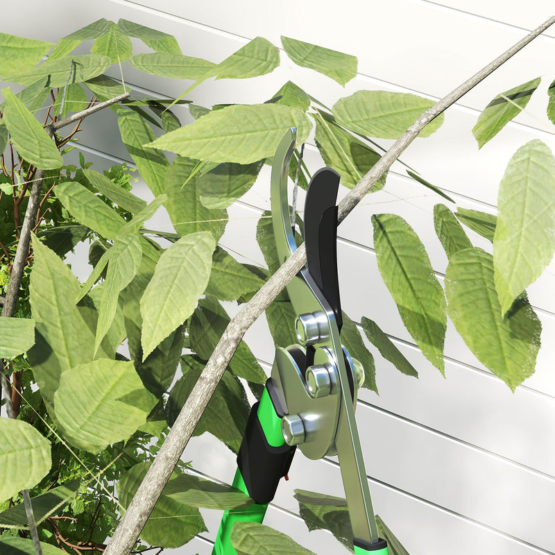 2 Piece Garden Shears Set with Telescopic Handles for Trimming Hedges and Shrubs