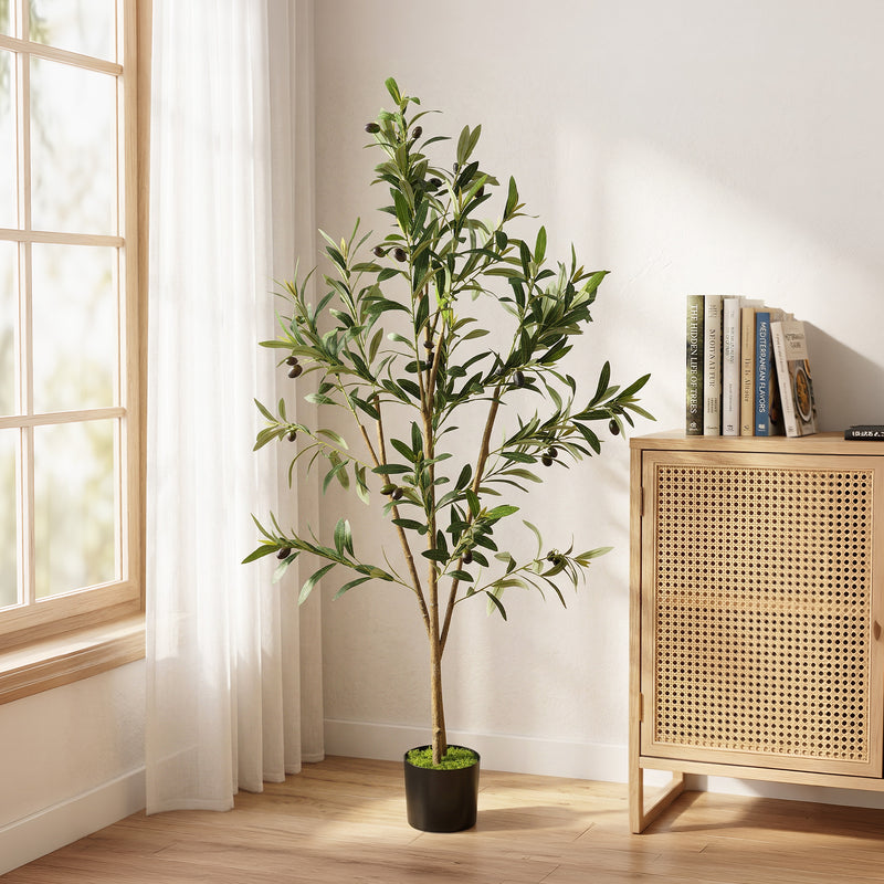 Artificial Olive Tree 120 cm Maintenance Free Greenery for Home or Office Green Homcom