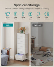 Dimensions diagram of the chest of drawers, 30 x 39.6 x 116.7 cm