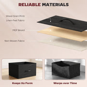 Cross-section of the fabric, MDF and non-woven fabric drawer construction