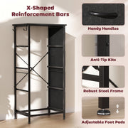 Steel frame with X-shaped reinforcement bars, handle, anti-tip kit and adjustable foot