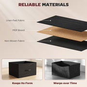 Cross-section of the fabric, MDF and non-woven fabric drawer construction
