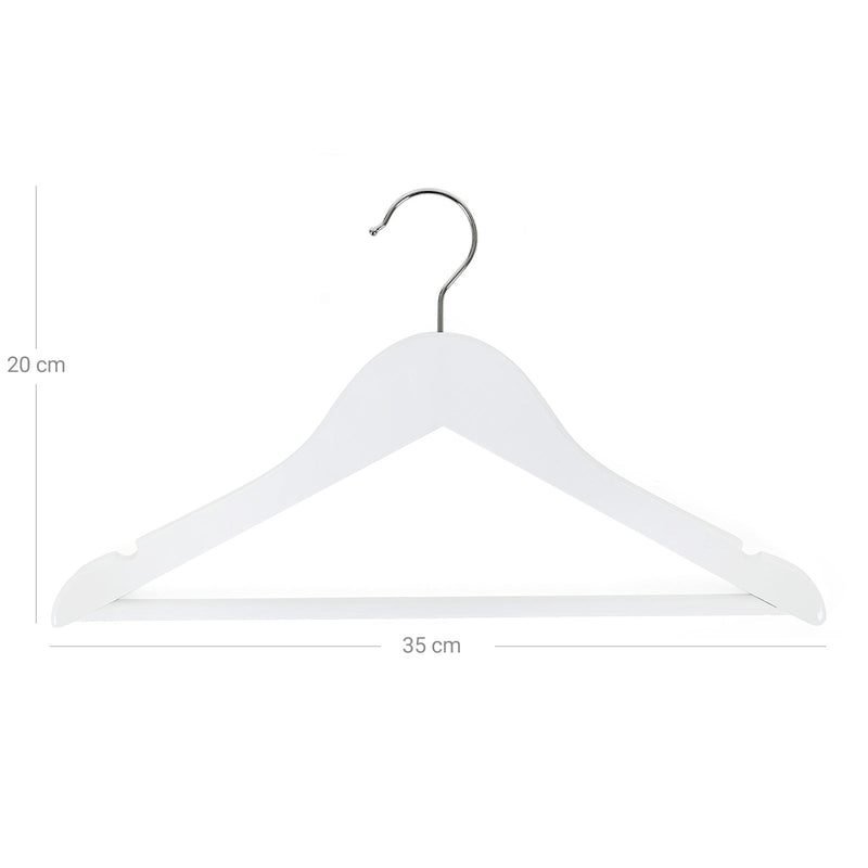 Dimension diagram: children's hanger 35 cm wide and 20 cm tall