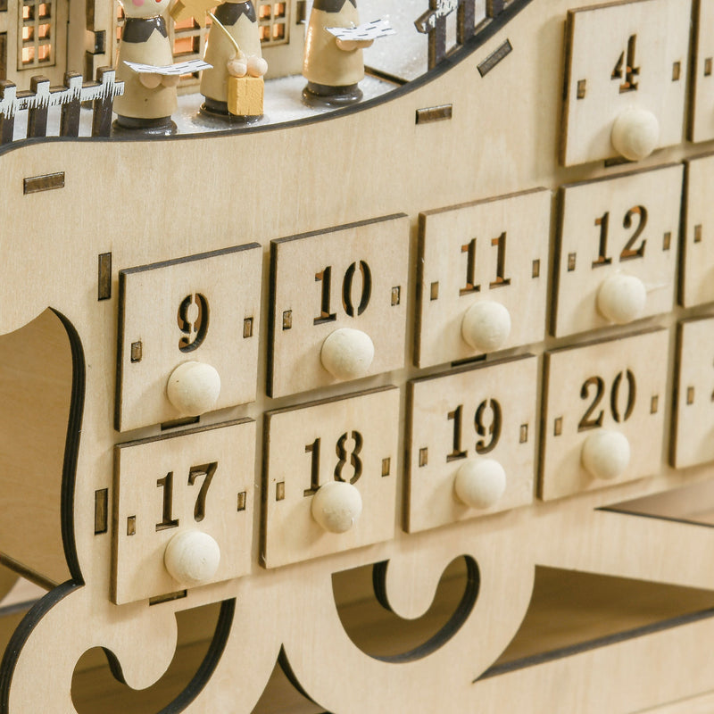 Close-up of numbered drawers 9 to 20 with round knob handles